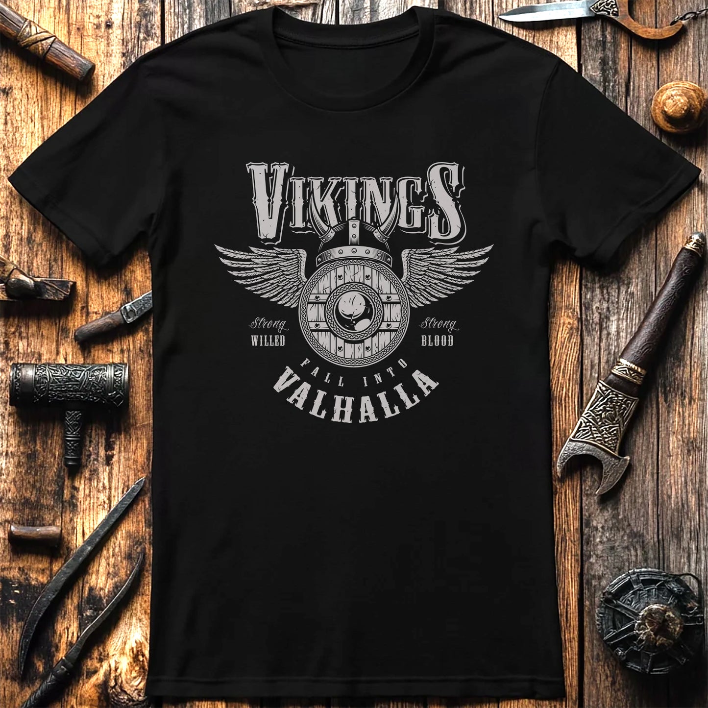 Vikings Valhalla Winged T-Shirt