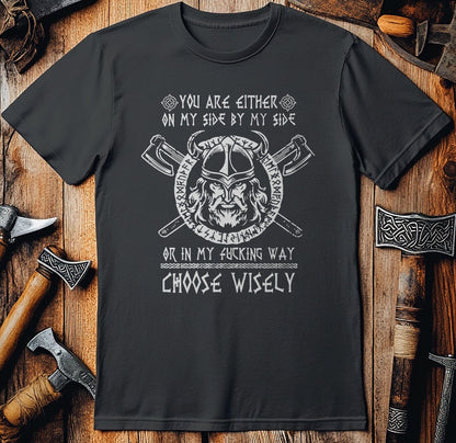 On My Side or In  T-Shirt