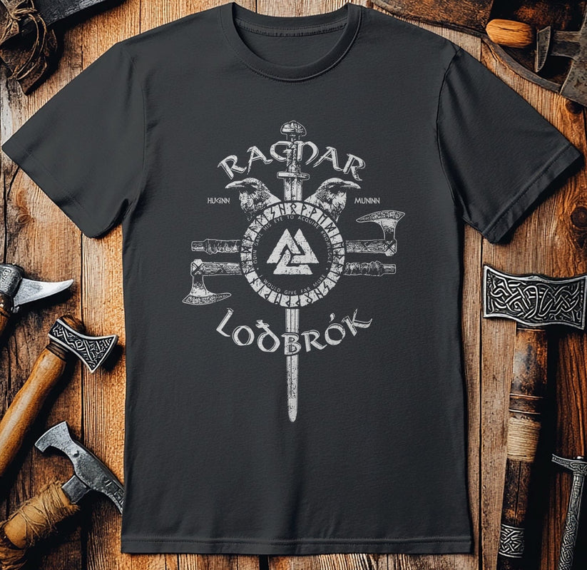 CottonCloud Ragnar Lodbrok T-Shirt da Donna Vichinghi Valhalla, Dimensione:XS
