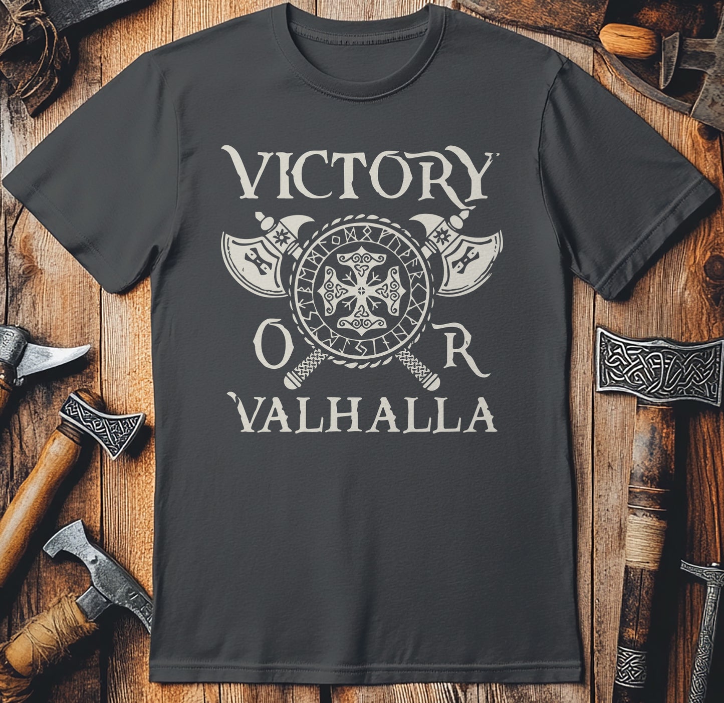 Victory or Valhalla Vikings T-shirt