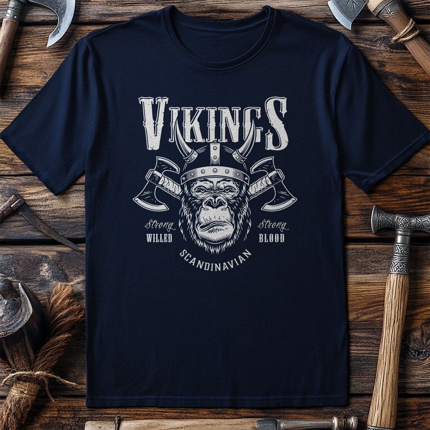 Vikings Ape Axes  T-Shirt