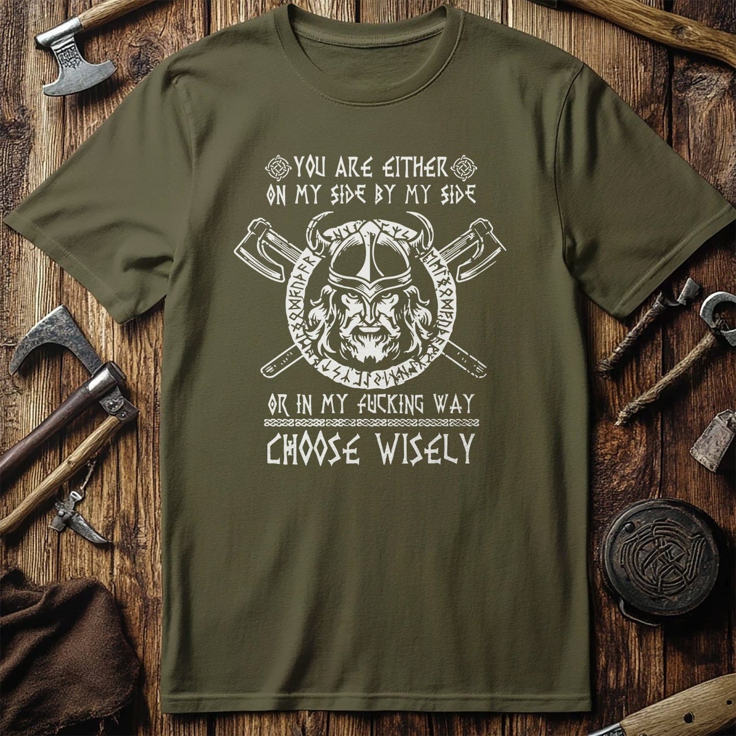 On My Side or In  T-Shirt