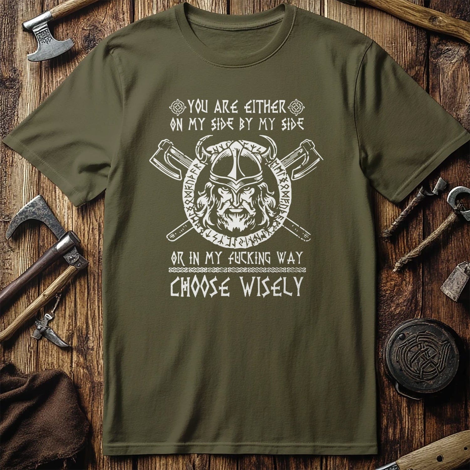On My Side or In  T-Shirt