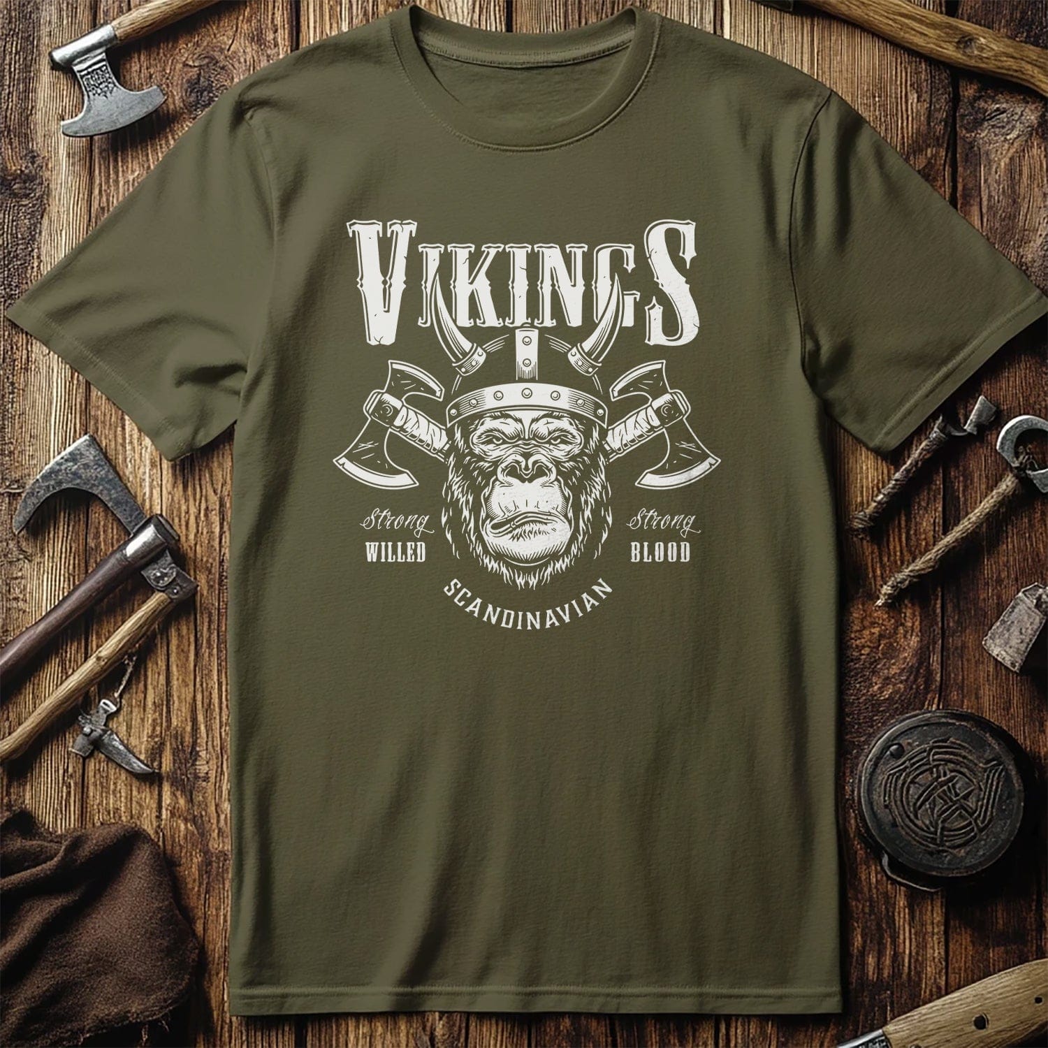 Vikings Ape Axes  T-Shirt