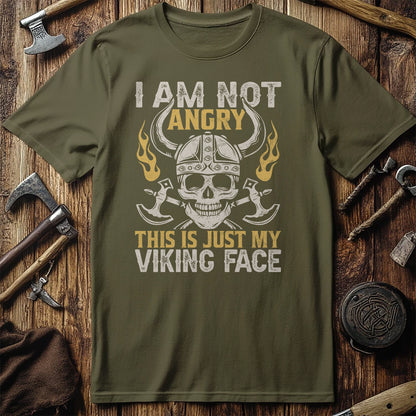 I Am Not Angry Skull Viking T-Shirt